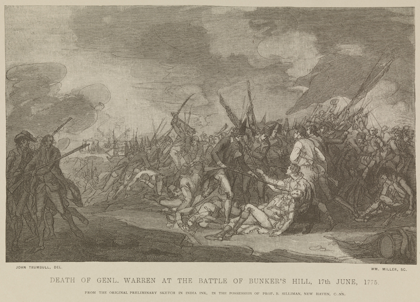 Death of Genl. Warren at The Battle of Bunker's Hill, 17th June, 1775.