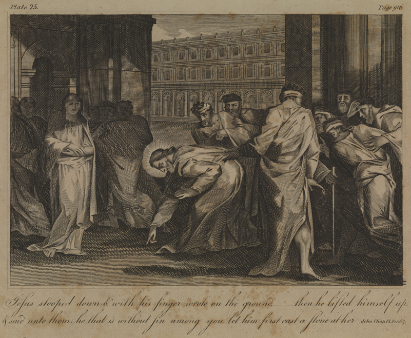 [Christ and the woman cast into adultry] Jesus stooped down...