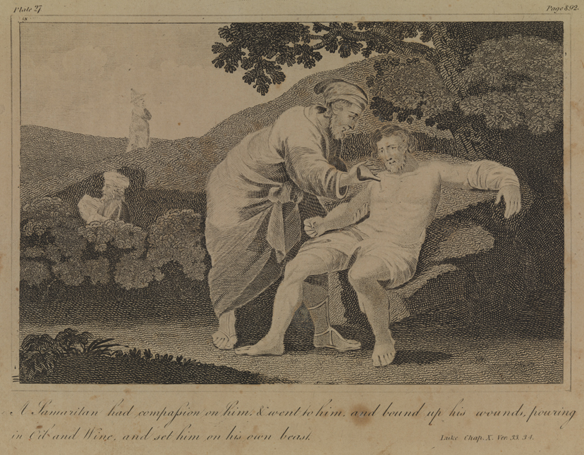 [The Good Samaritan] A Samaritan had compassion.