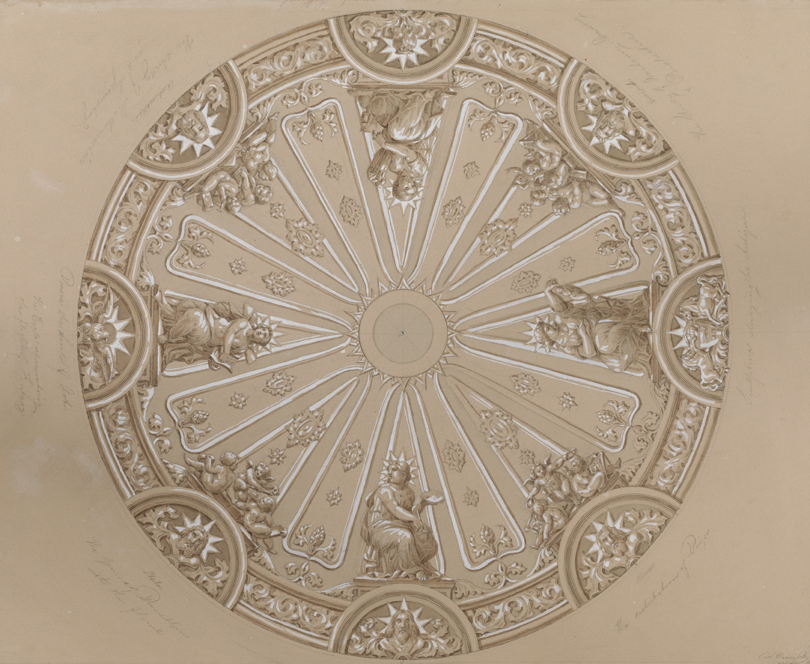 [Ceiling design: Allegory of the Arts]
