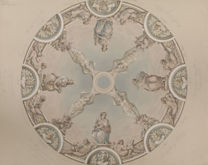 [Ceiling design: allegorical figure]