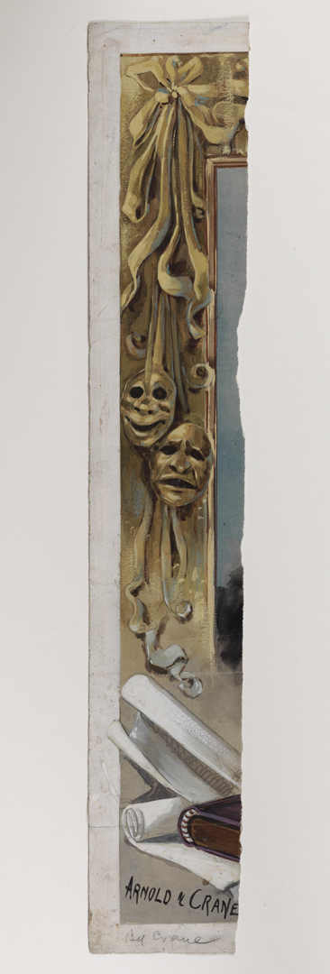 [Fragment: framing border with theater masks]