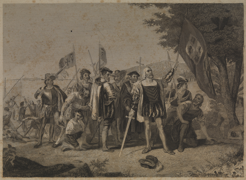 [Columbus landing in the New World]