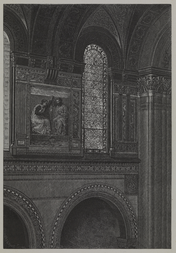 Stained glass window in Trinity Church, Boston