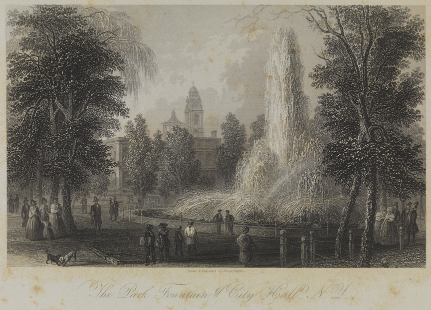 The Park Fountain and City Hall N. Y.