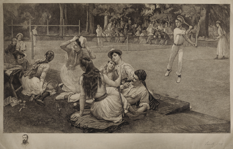 Albert Rosenthal after Frederick A. Bridgman, "[Tennis Match]" (1891