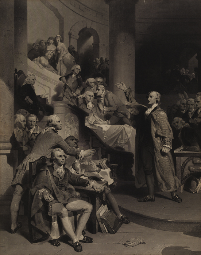 Patrick Henry Delivering his Celebrated Speech