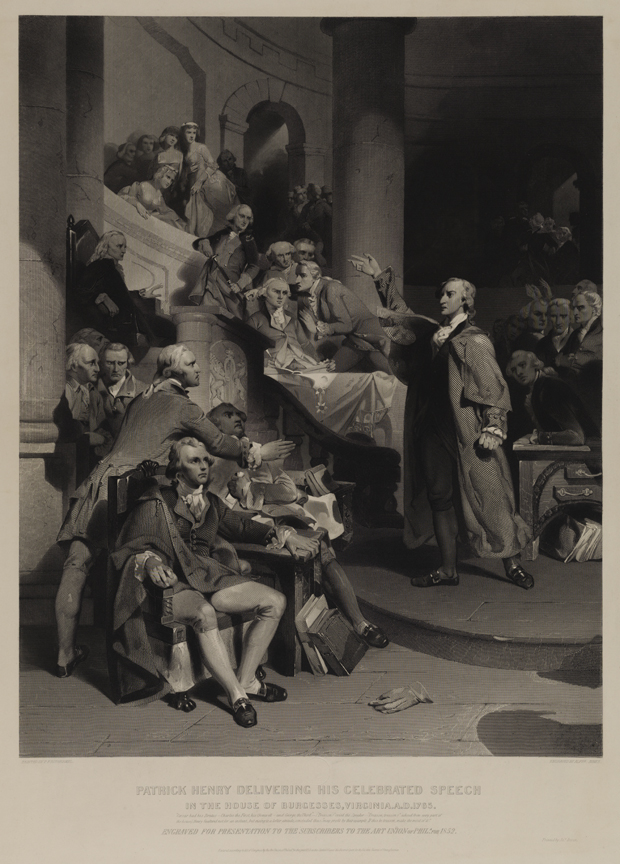 Patrick Henry Delivering his Celebrated Speech