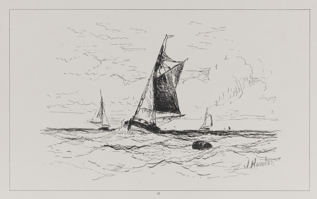 [Sailboats and a barrel]