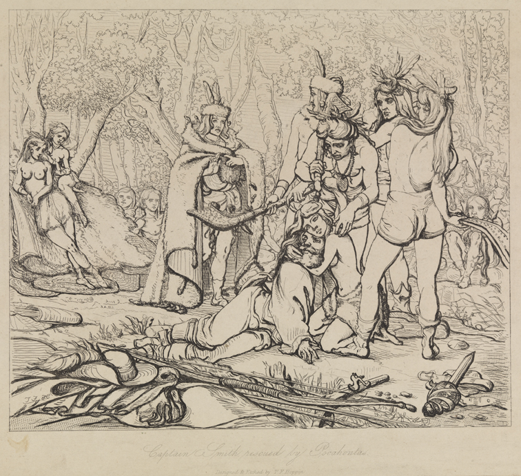 Captain Smith Rescued by Pocohontas