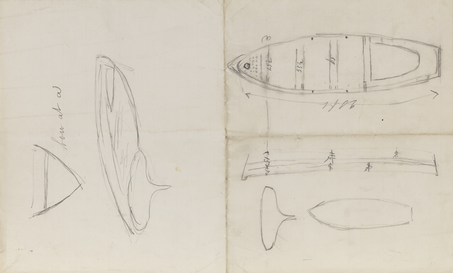 Measured Sketches of a Sailboat