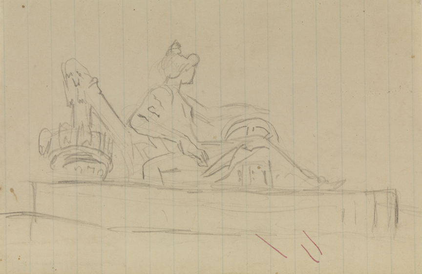William Rush's "Allegory of the Schuylkill": Side View