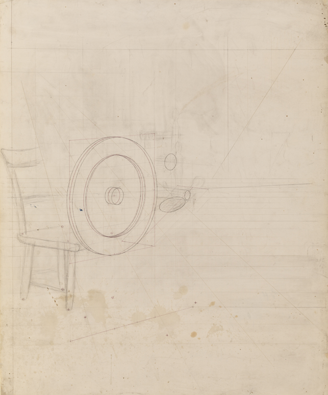 The Courtship: Perspective Study of Chair and Spinning Wheel