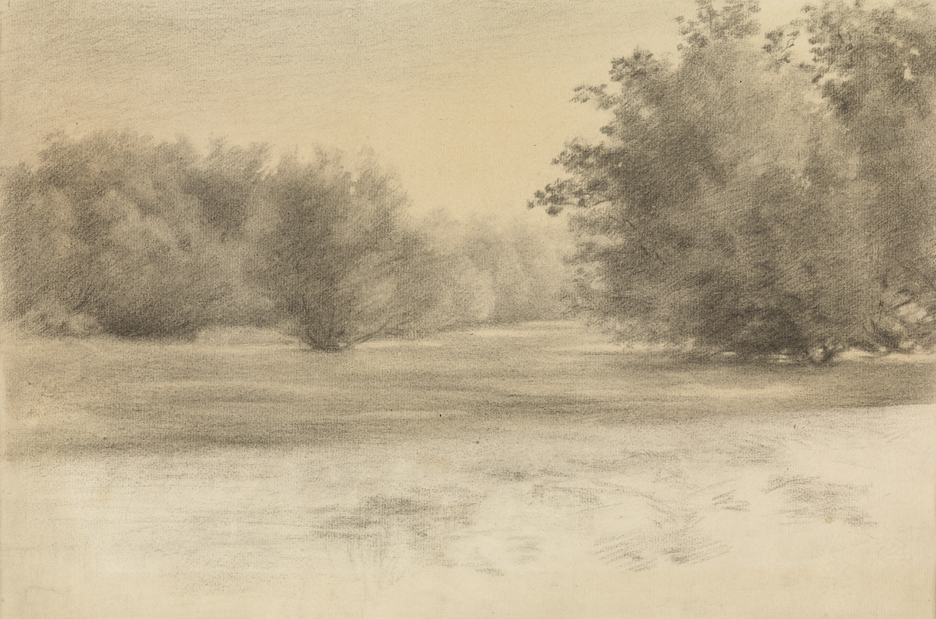 Landscape Study: Field with Trees