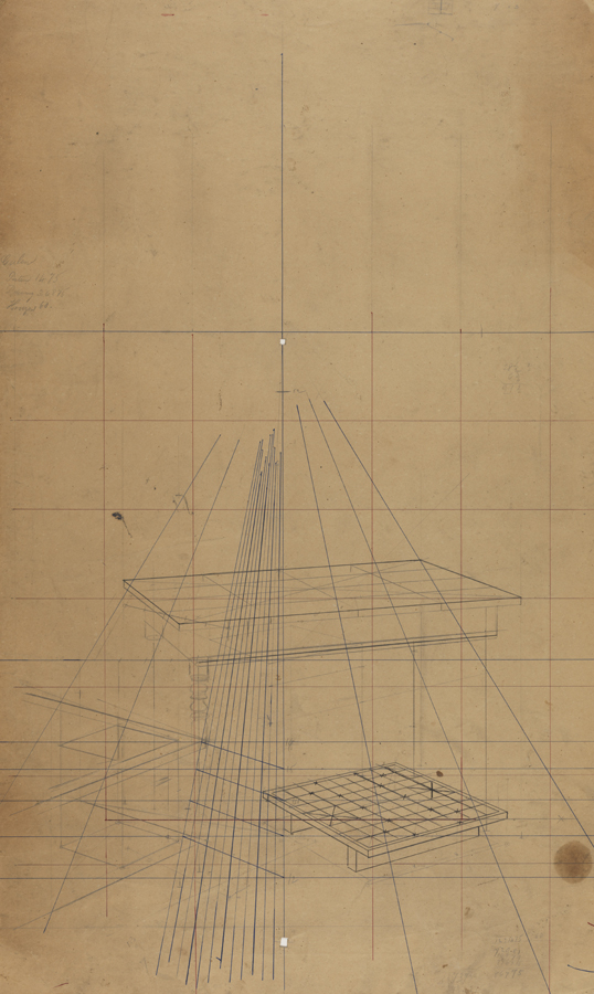 Portrait of Stewart Culin: Perspective Study