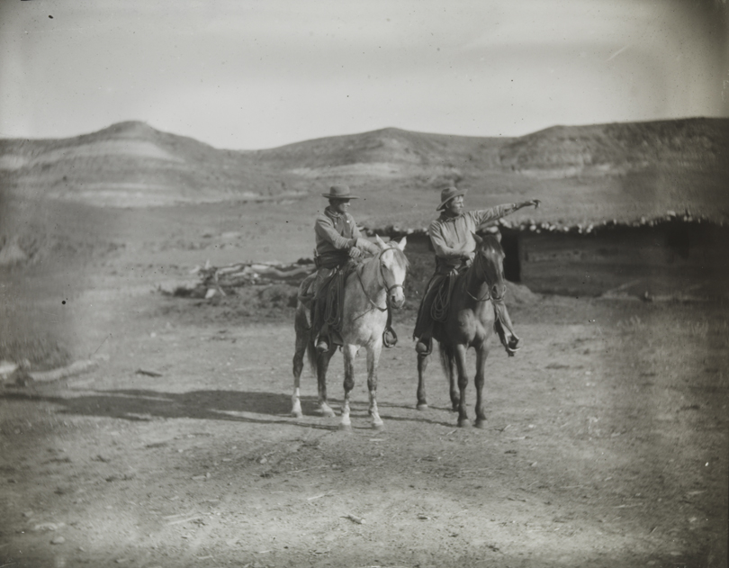 Two cowboys on horses in BT Ranch