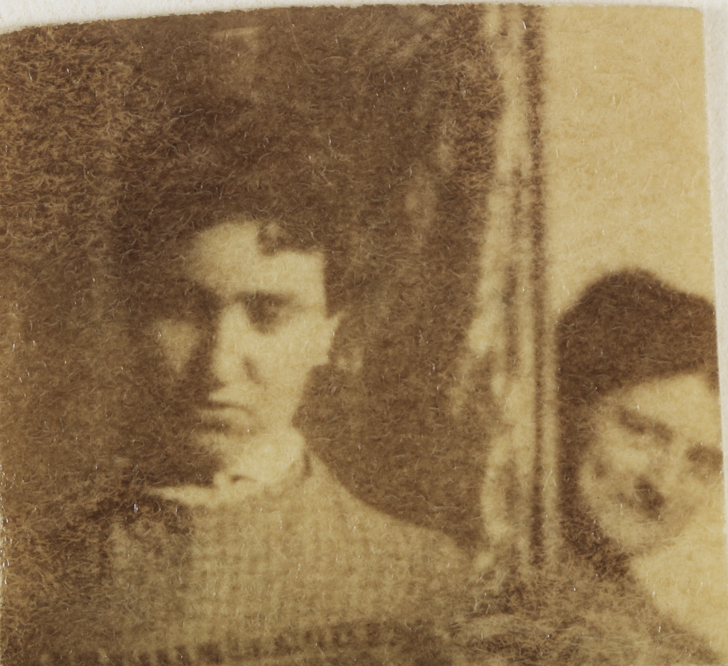 Two female students in Pennsylvania Academy studio (fragment)