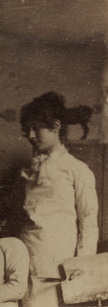 Female student in Pennsylvania Academy studio (fragment)