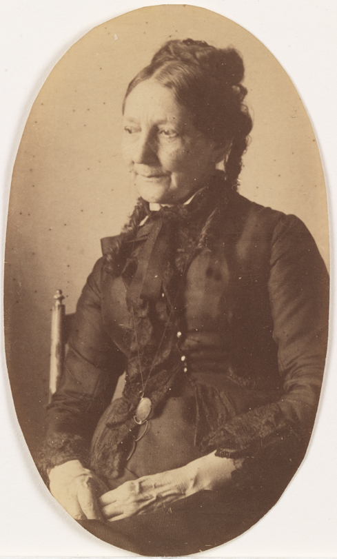 Elizabeth Baldwin sitting, facing left