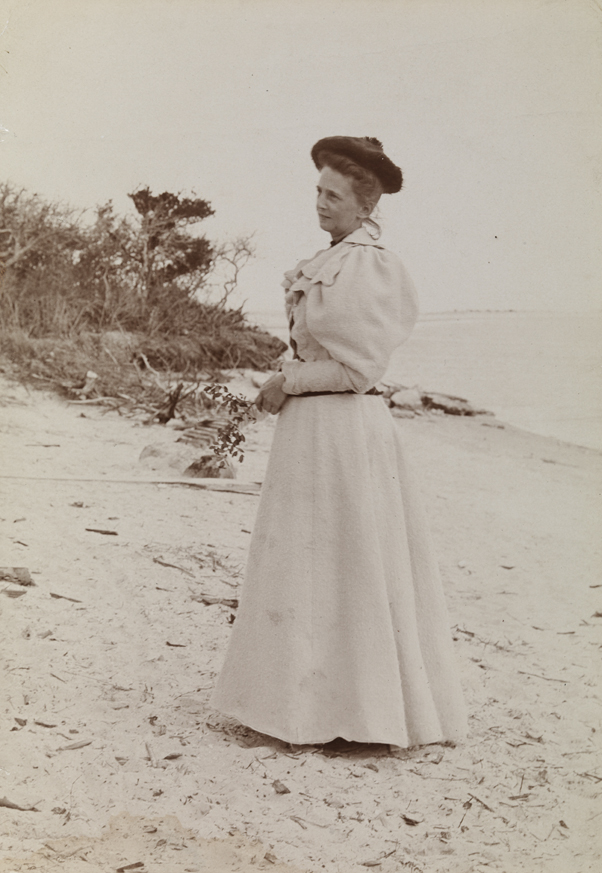 Woman standing on beach