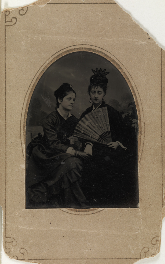 Susan Macdowell and woman with fan