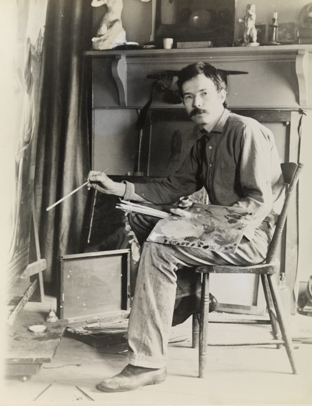 Charles Bregler in his studio