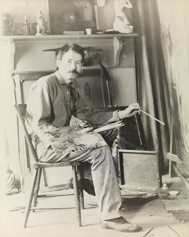 Charles Bregler in his studio