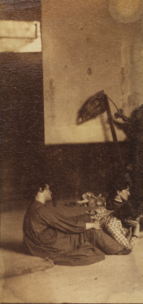 Three female students in Pennsylvania Academy studio (fragment)