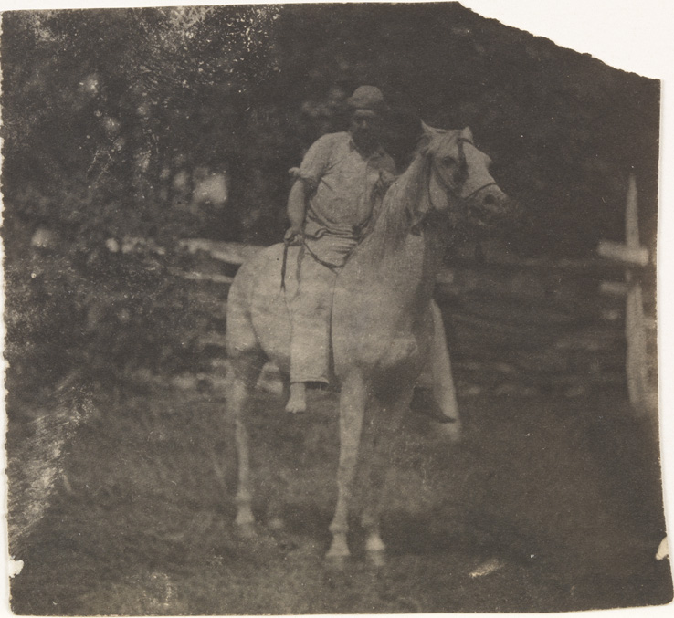 Thomas Eakins with white hat, riding horse Billy