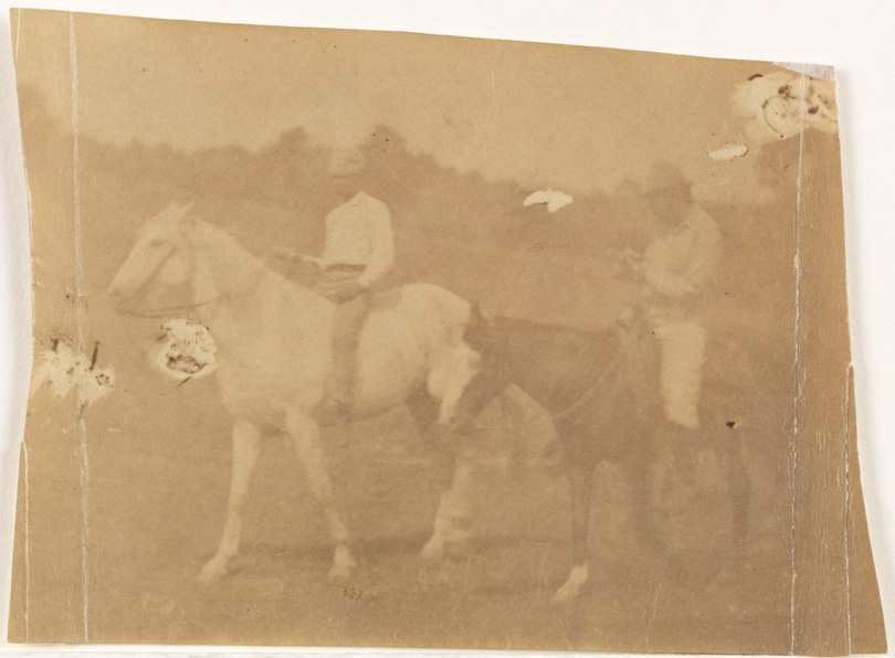 Crowell farmhand and Thomas Eakins on horses from Dakota Territory