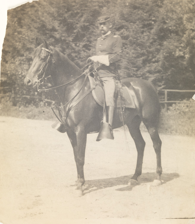 Captain Louis A. Craig on horseback, West Point, New York
