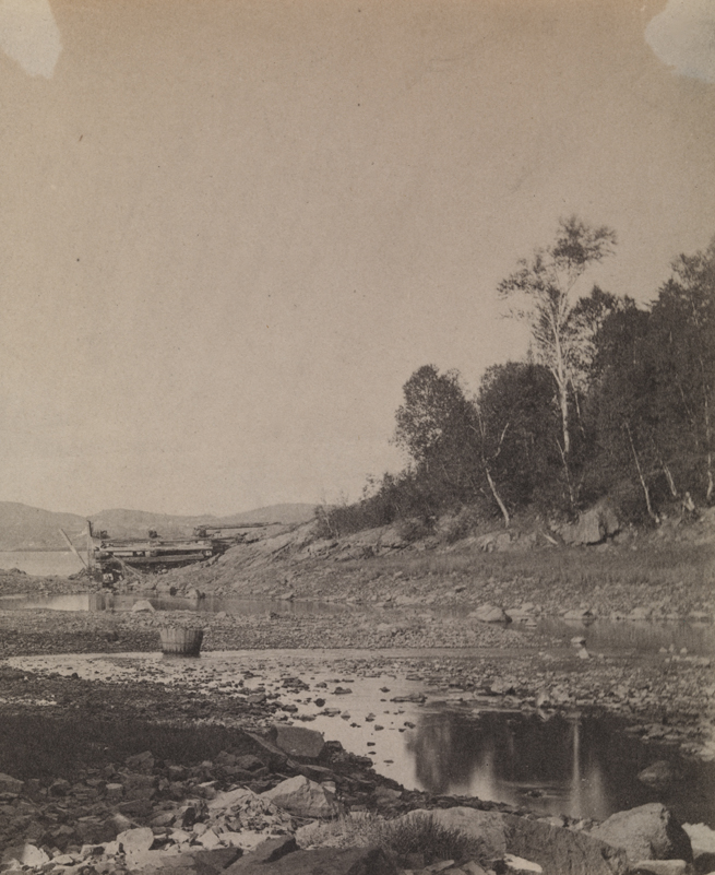 Landscape with rocky riverbed (Maine or New England?)
