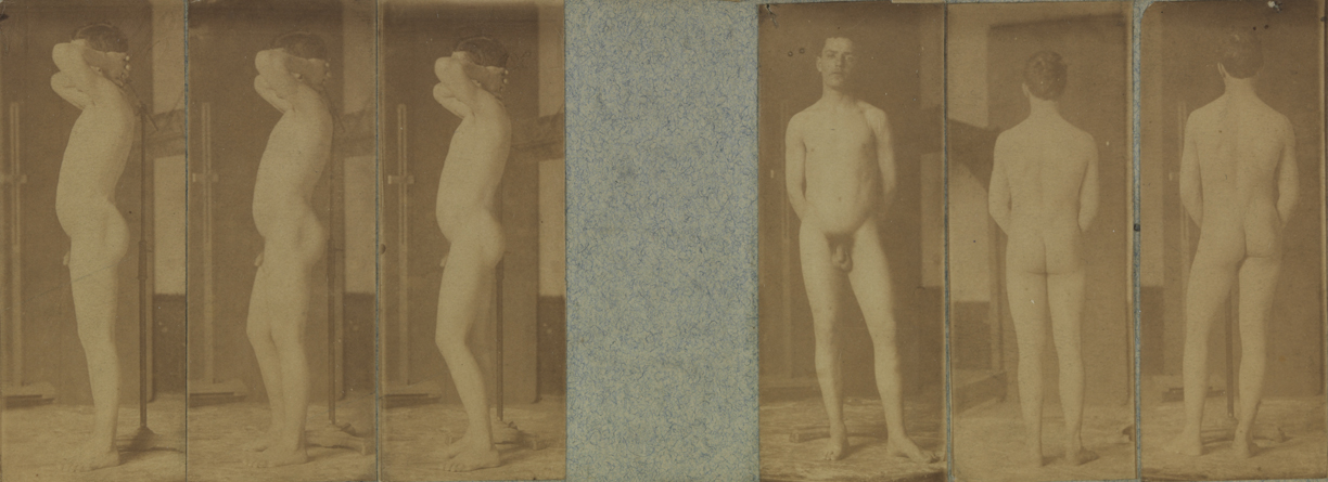 Naked series: male, poses 1-3, 5-7