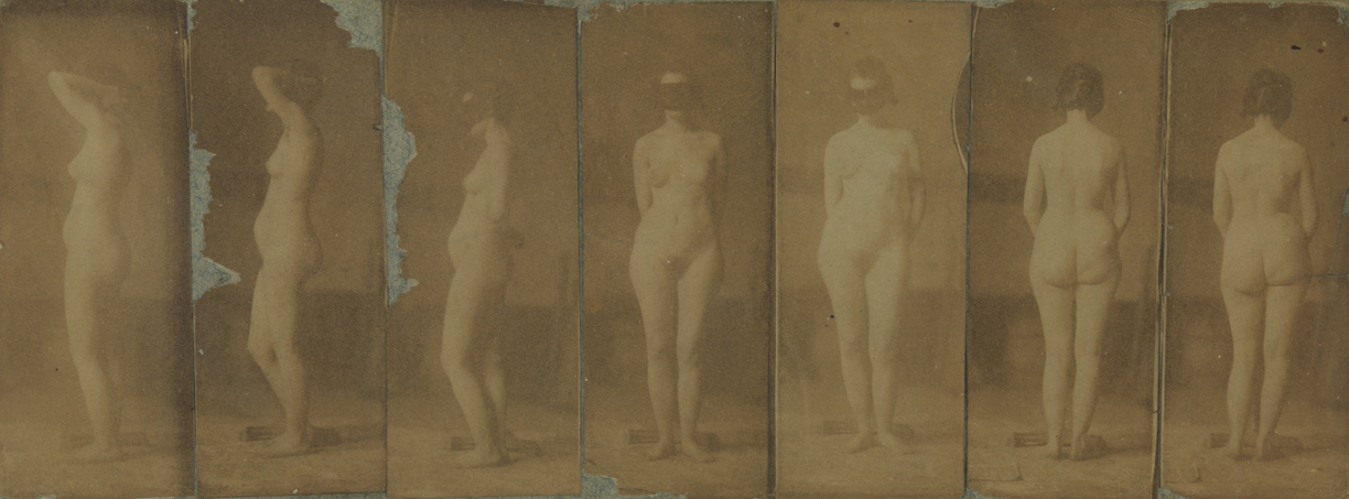 Naked series: "Brooklyn No. 1" female with dark mask, poses 1-7