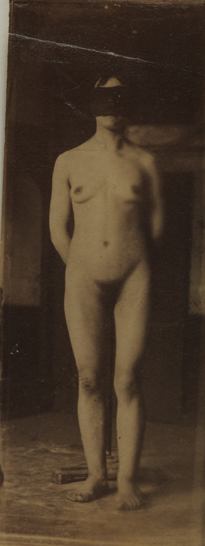 Naked series: "Lillie," female with dark mask