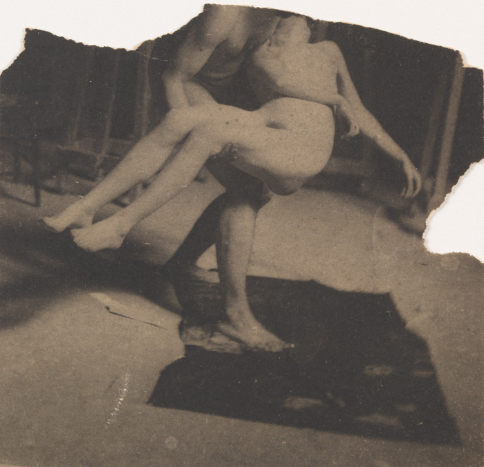 Thomas Eakins nude, lowering nude female to the floor