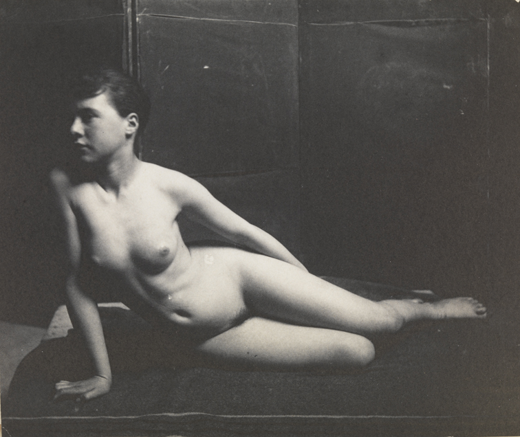 Female nude, semi-reclining