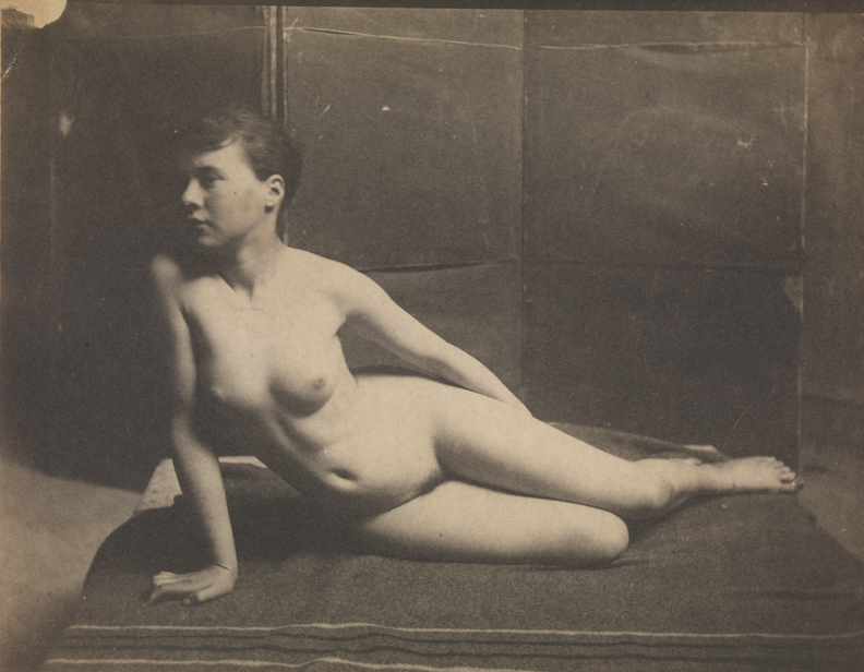 Female nude semireclining