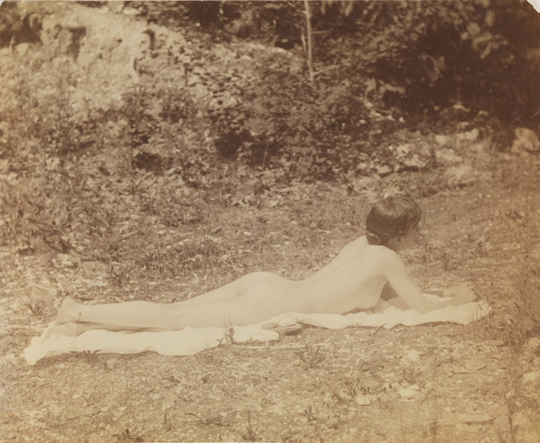 Susan Madowell Eakins nude, lying on stomach