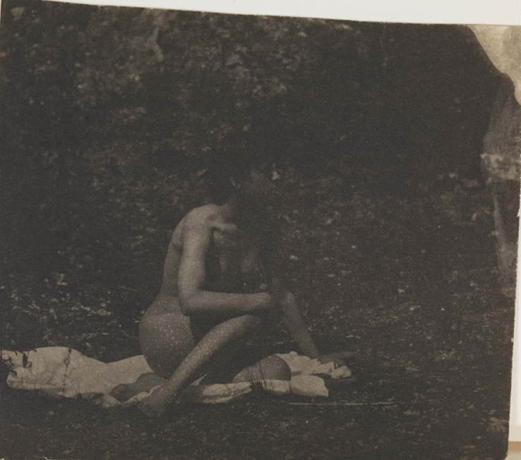 Susan Macdowell Eakins nude, sitting, facing right, hand on knee