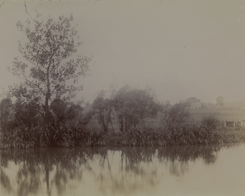 Landscape with river in foreground