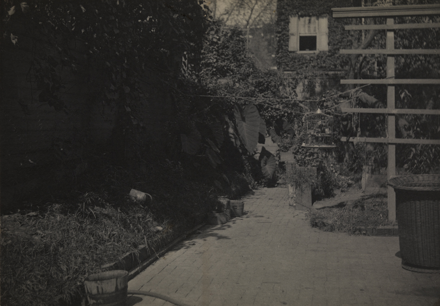Back yard of Thomas Eakins's home at 1729 Mount Vernon Street, Philadelphia