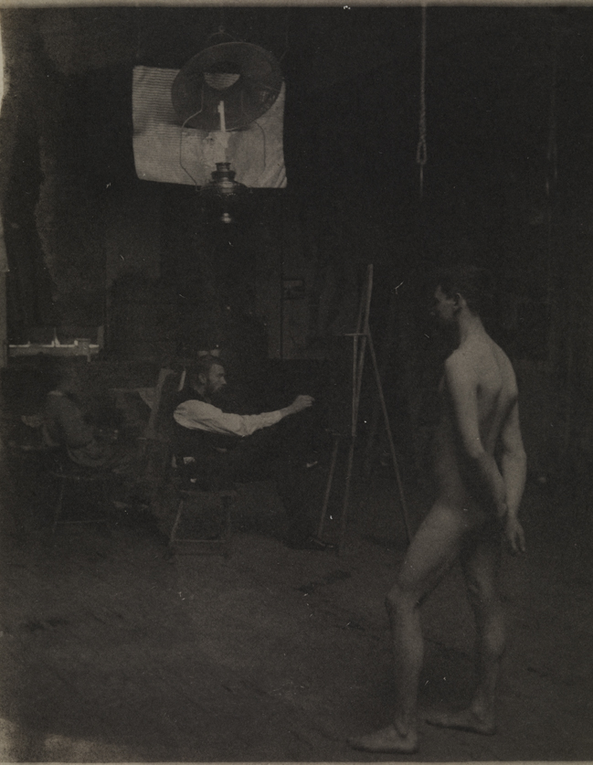Male (possibly John Wright) nude, posing for George Reynolds