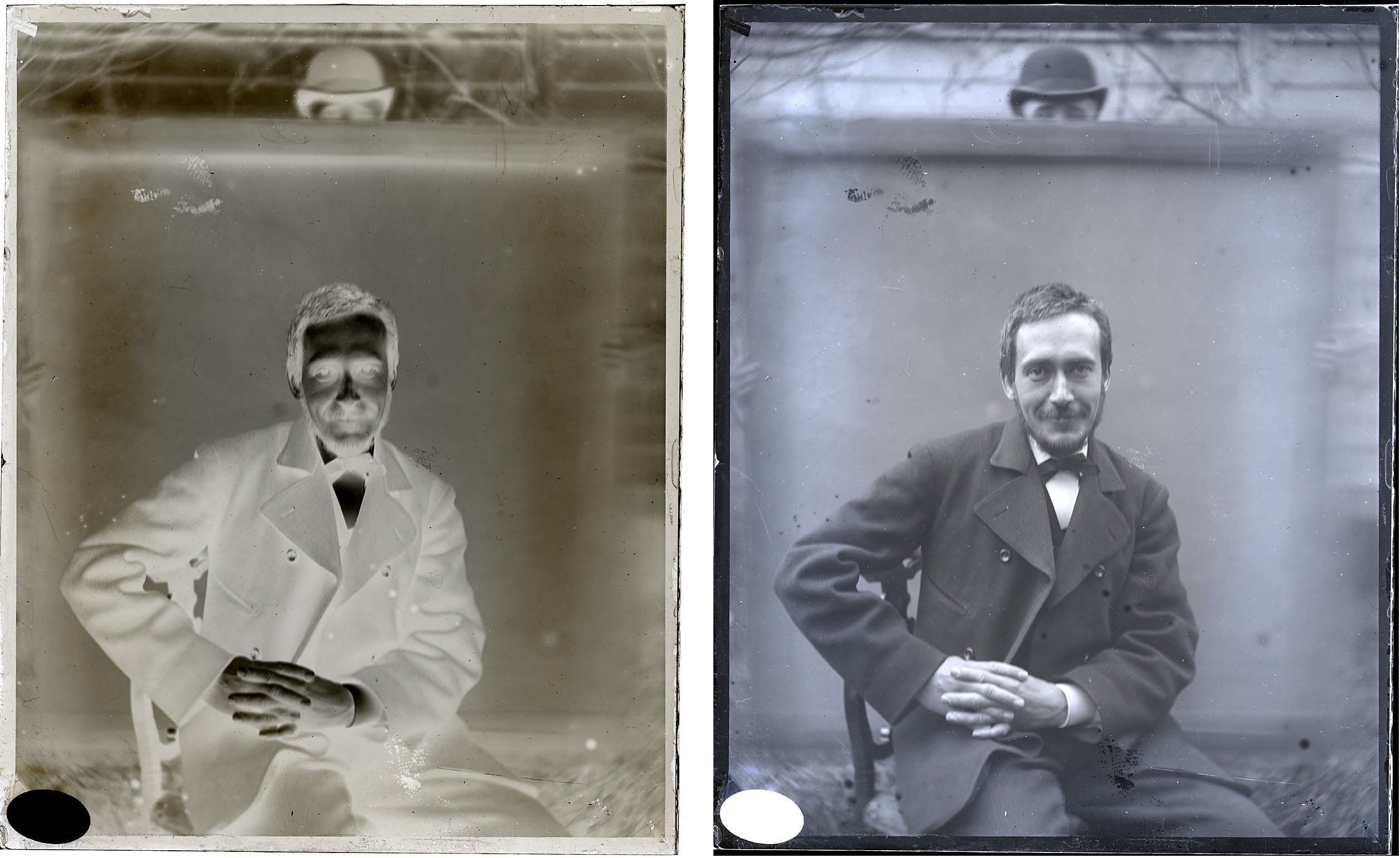 Thomas Eakins at age thirty-five to forty in heavy wool jacket