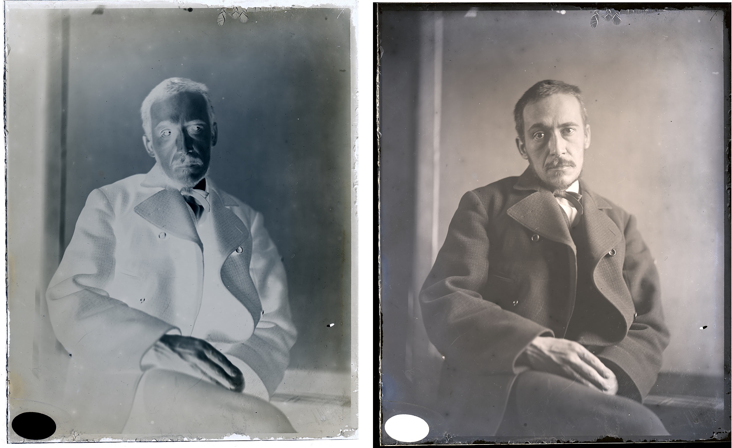 Thomas Eakins at age thirty-five to forty in a heavy wool jacket