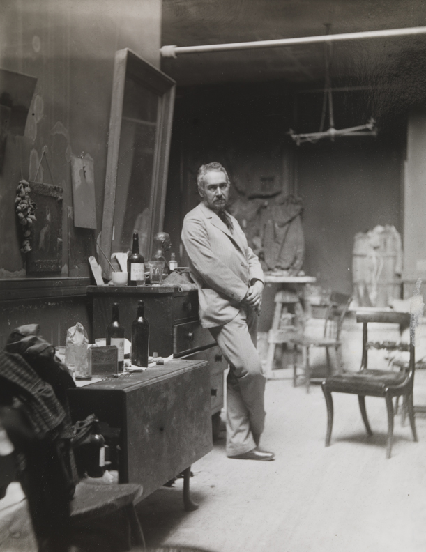 Thomas Eakins, in three-quarter view, in Chestnut Street studio