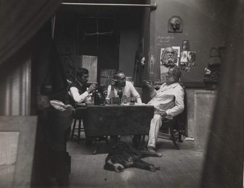 Samuel Murray, Thomas Eakins, and William R. O'Donovan, in Chestnut Street studio