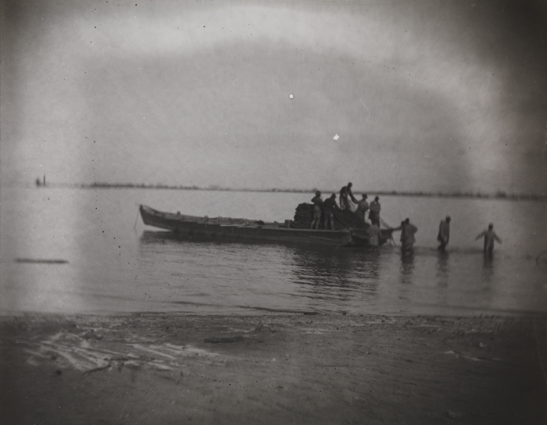 Shad fishing: setting the net