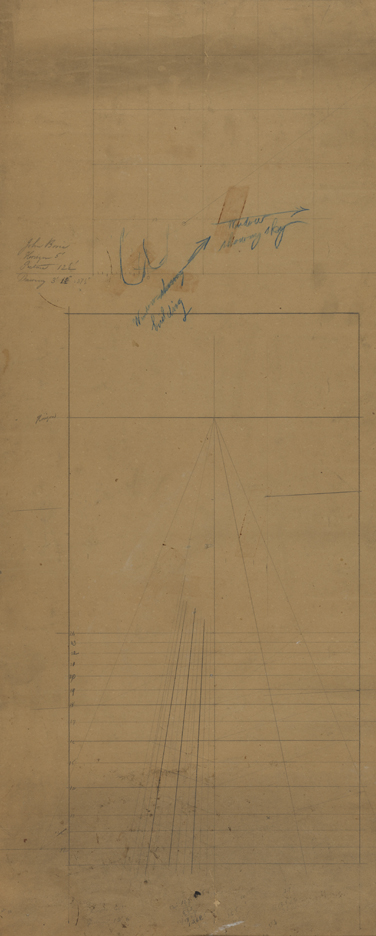 Portrait of John J. Borie: Pespective Study and Ground Plan