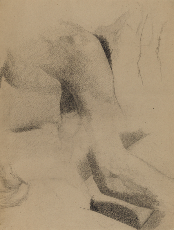 Figure Study: Shoulders and Elbow of Seated Man